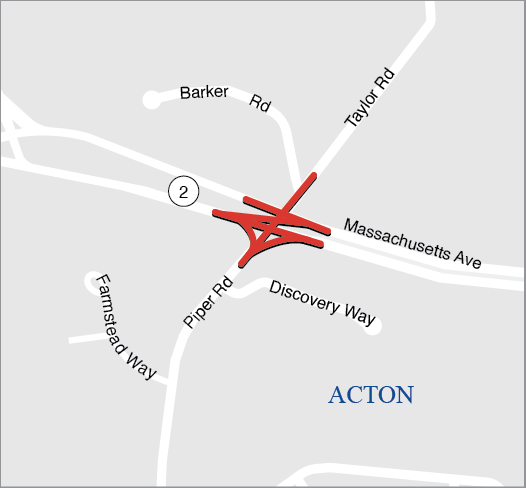 ACTON: INTERSECTION AND SIGNAL IMPROVEMENTS ON ROUTES 2 AND 111 (MASSACHUSETTS AVENUE) AT PIPER ROAD AND TAYLOR ROAD